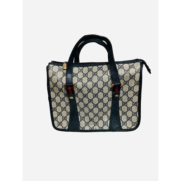 Gucci vintage small Gg canvas black tote - Picture 2 of 16